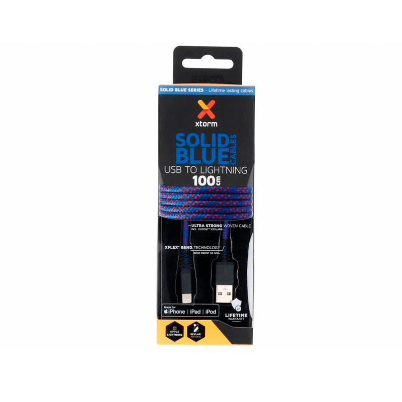 Cable Lightning Xtorm 1 metro Cable Lightning Xtorm para iPhone Blue Solid