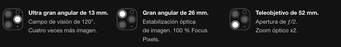 Sistema de triple camara iPhone 11 Pro por que el iphone tiene 3 cámaras