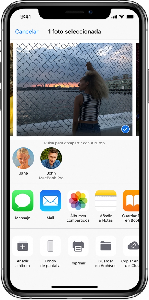 AirDrop en iPhone